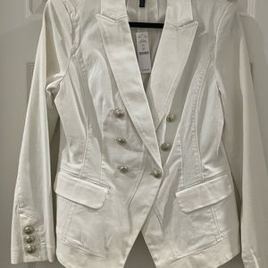 White House Black Market Casual Trophy Jacket, Color White, Size 10, NWT